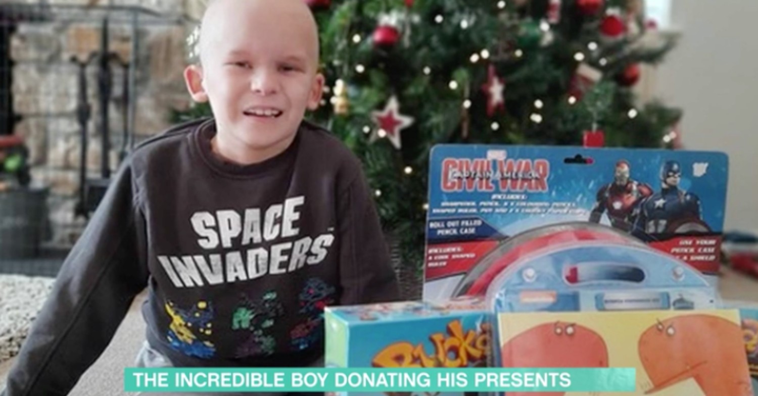 Elliott with his Christmas presents