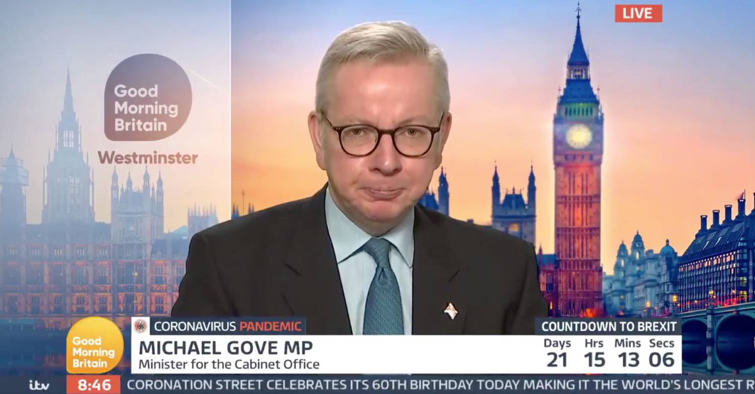 Michael Gove appears on GMB