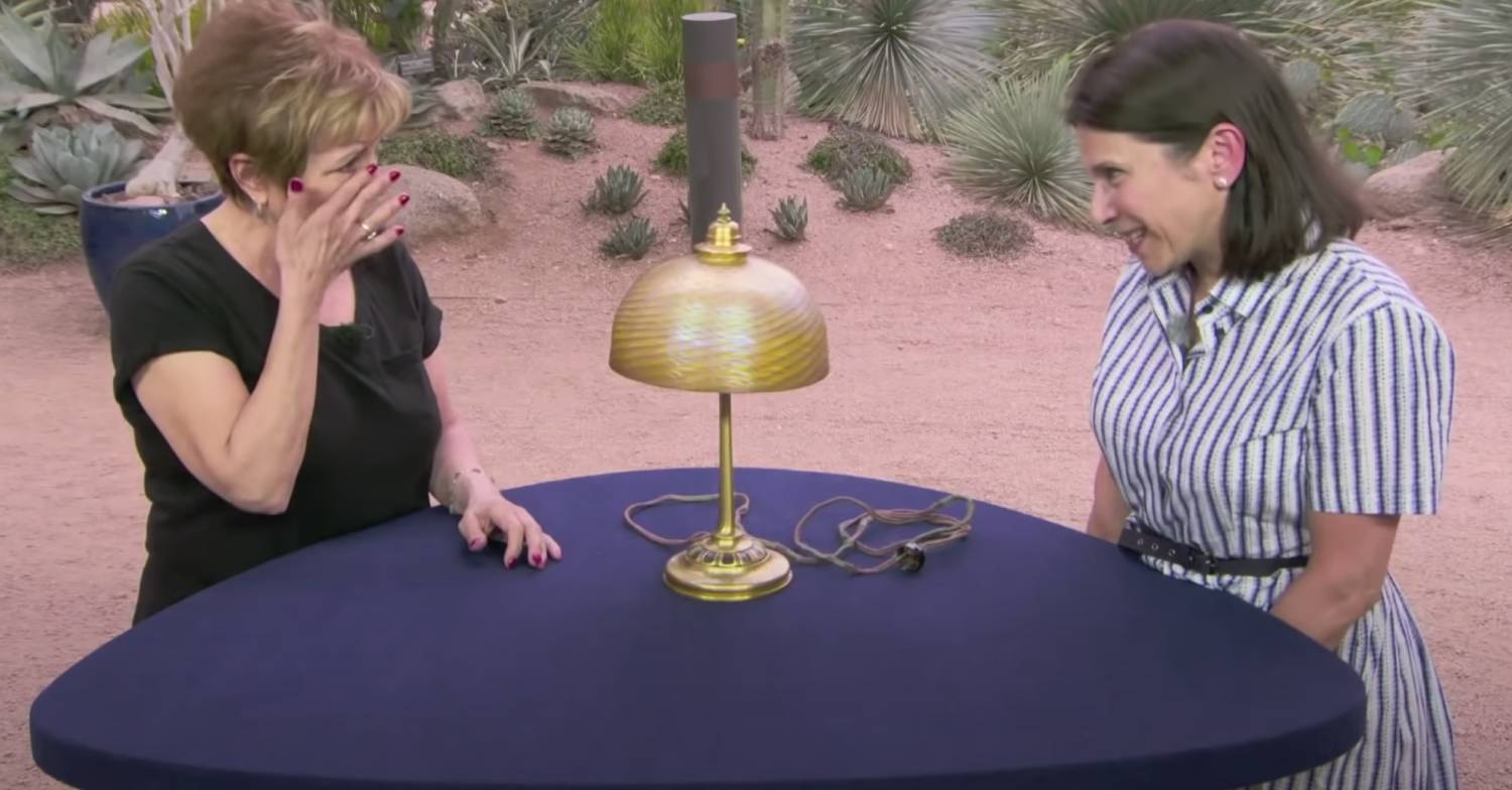 Ugly lamp owner reacts with shock on Antiques Roadshow