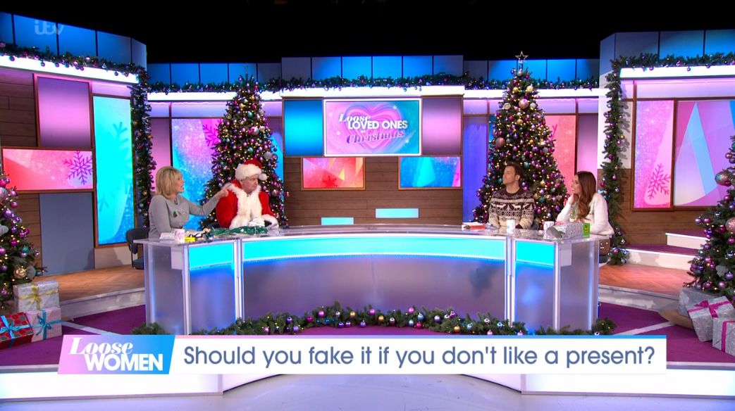 Stacey Solomon and Joe Swash wore Christmas jumpers on Loose Women