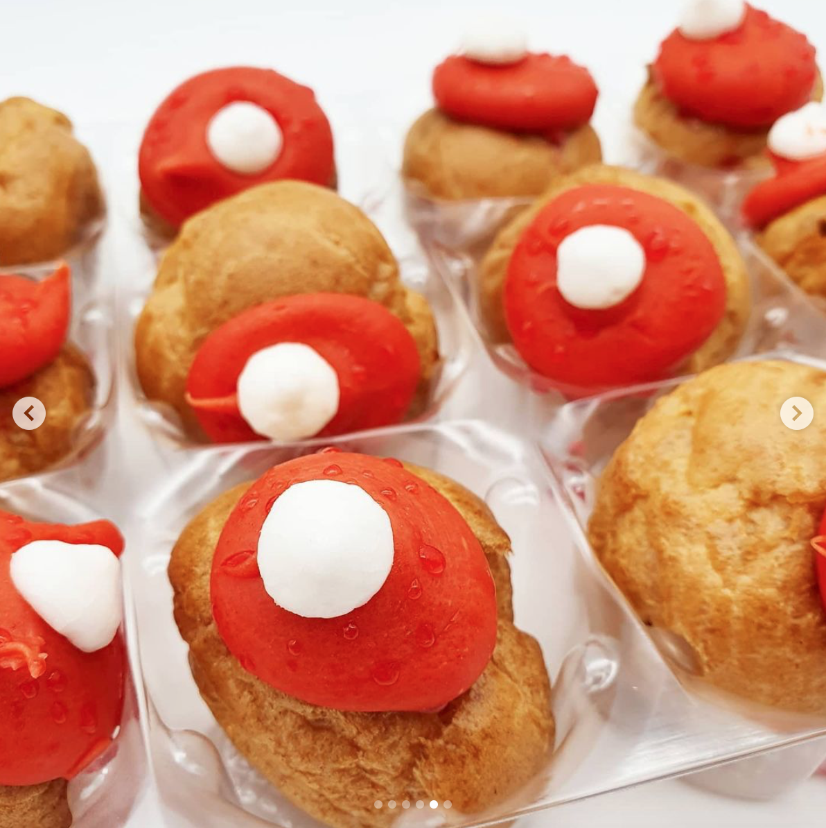 M&S santa hat profiteroles