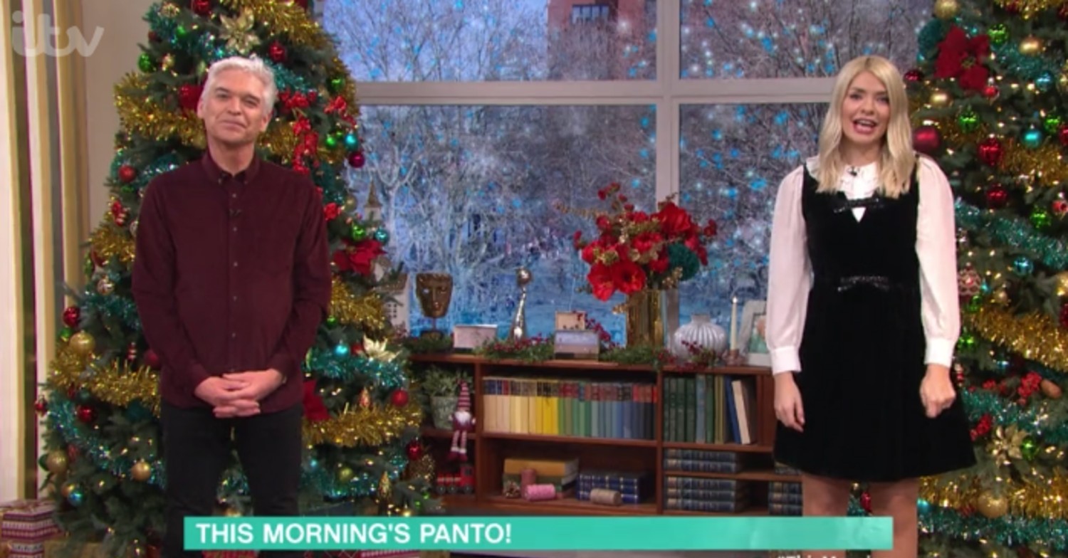 This Morning star Holly Willoughby before taking part in panto