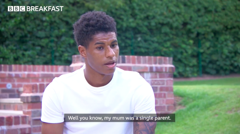 Marcus Rashford talks to BBC News