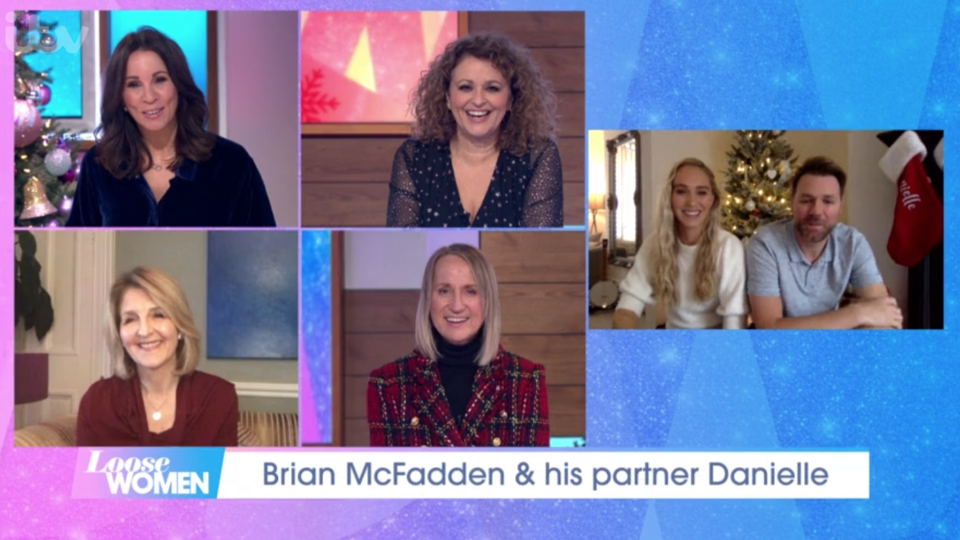 Brian McFadden on Loose Women. He revealed Mike Tindall helped him during IVF struggle