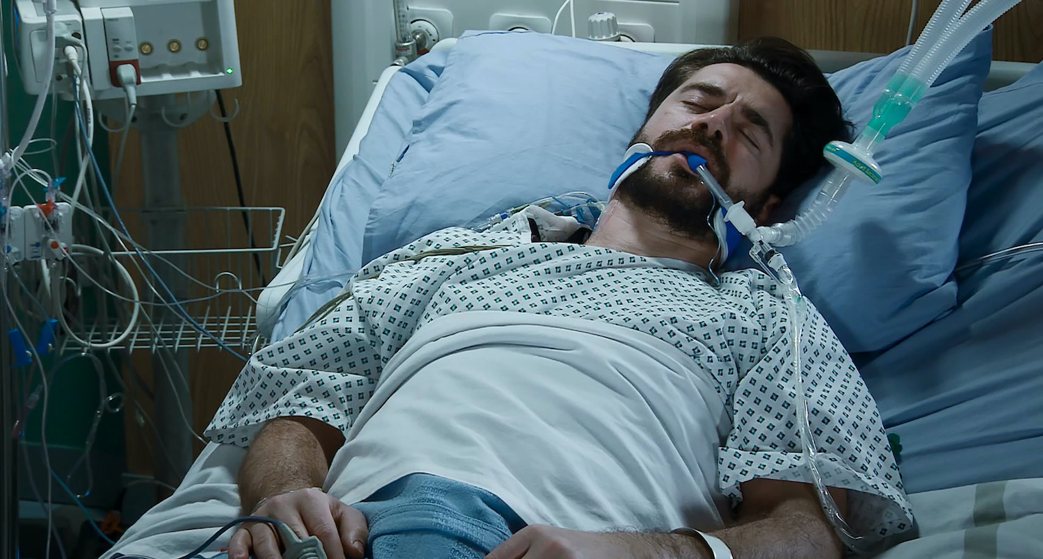 Adam Barlow in hospital Coronation Street