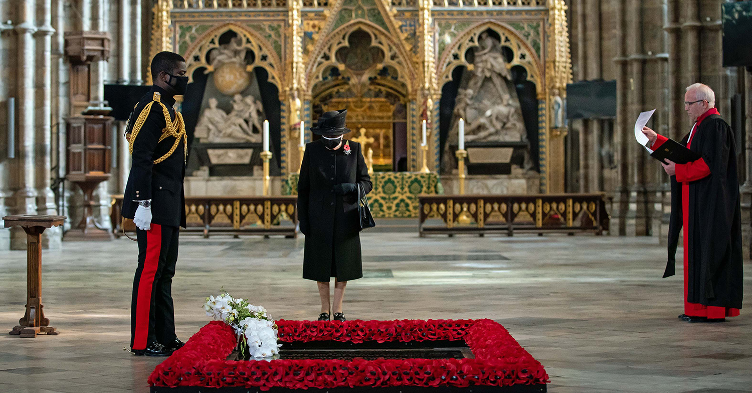 the queen during a covid safe event