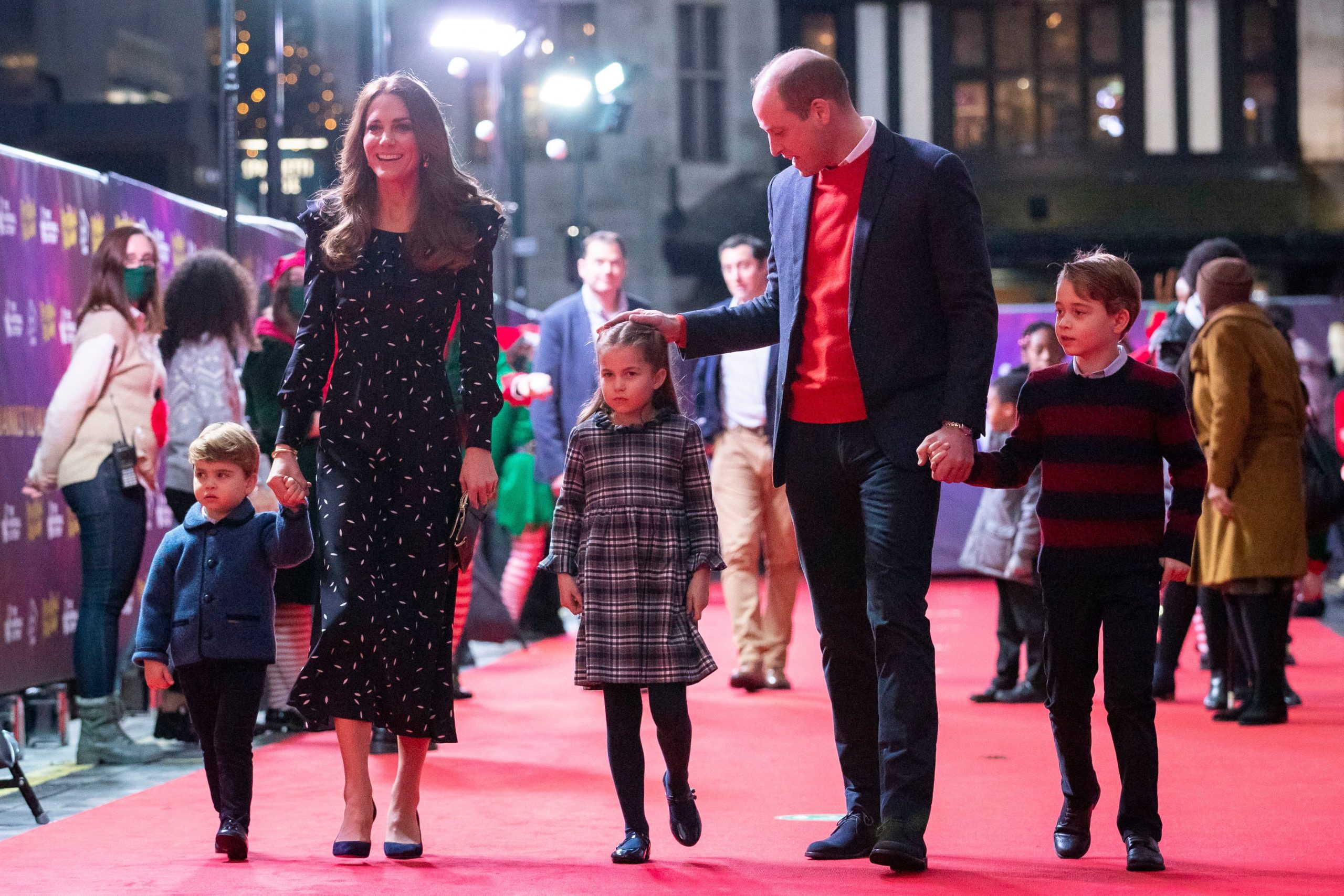 Prince William and family at the panto