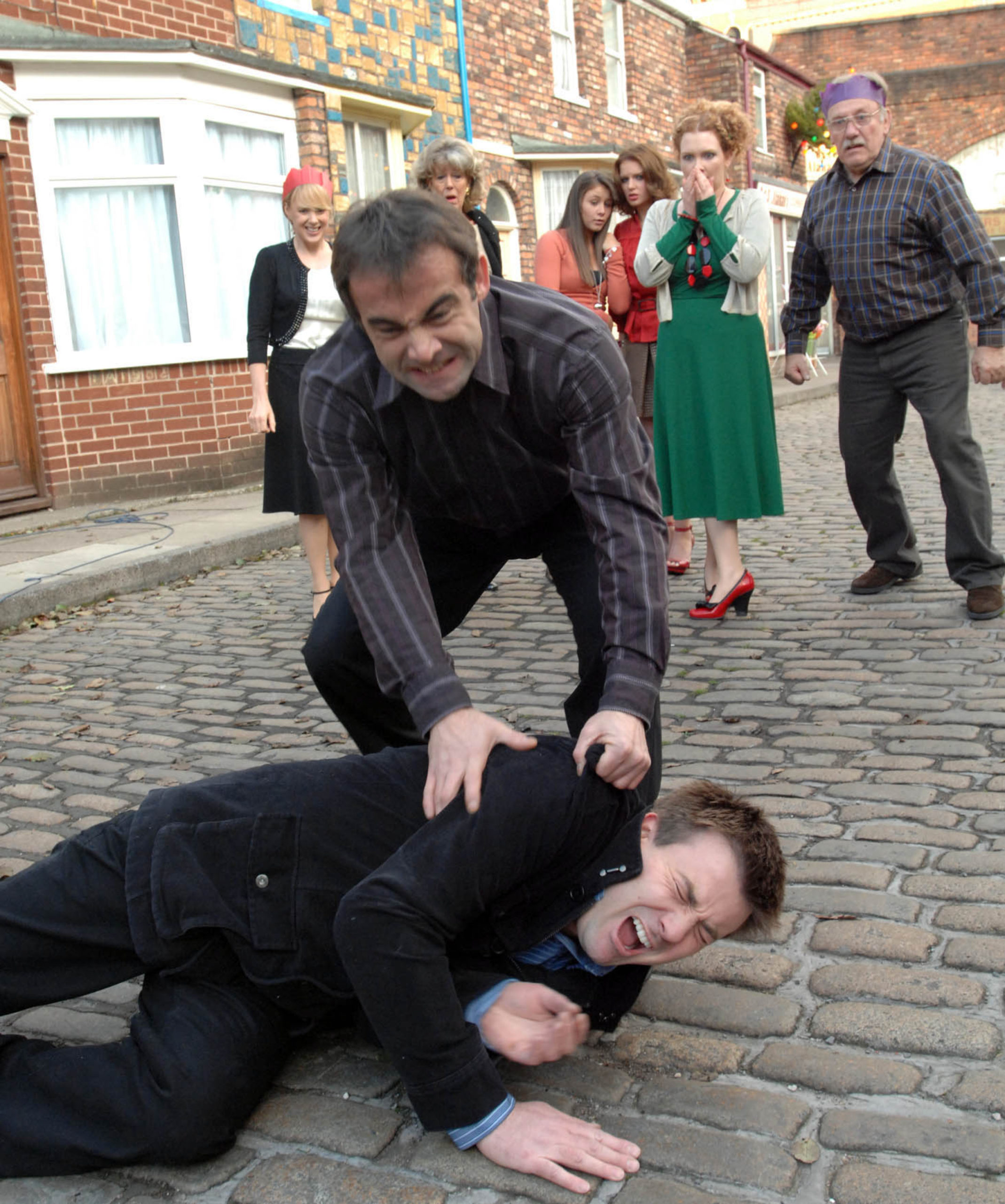 Kevin attacked John when he found out he'd been sleeping with Rosie Coronation Street Soap Christmas best moments