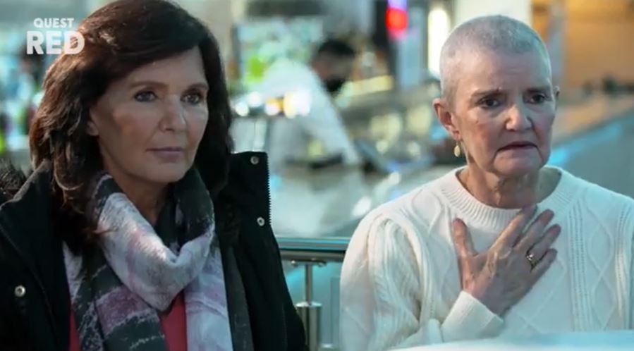 Sisters Maureen and Anne Nolan, as Linda shares her bad news