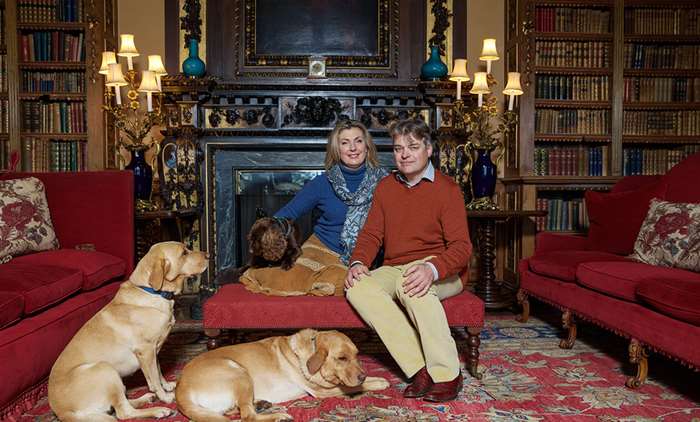 The Earl and Countess of Carnarvon at Highclere Castle in Hampshire (Credit: C4)