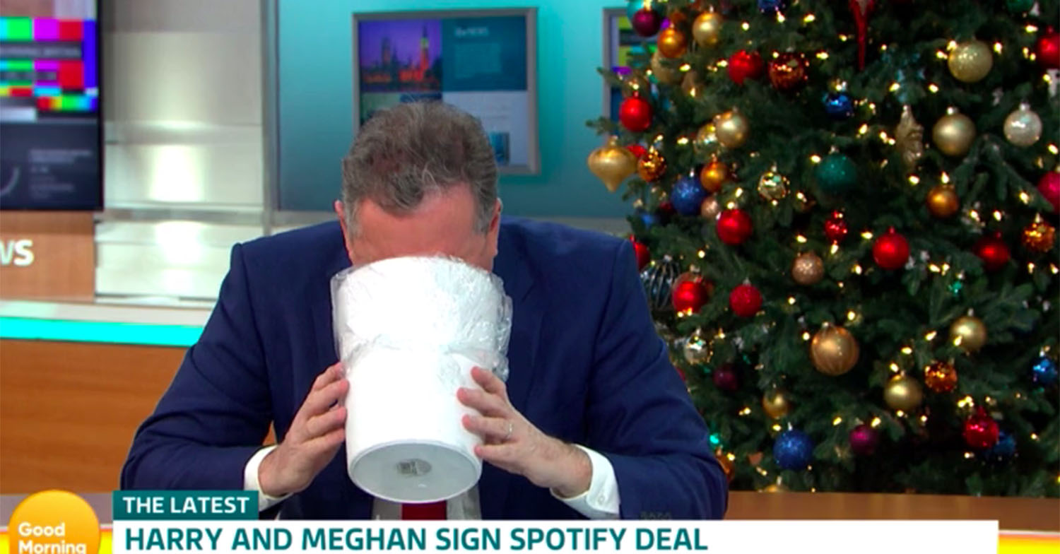 piers morgan on gmb 'vomits' over meghan markle's podcast
