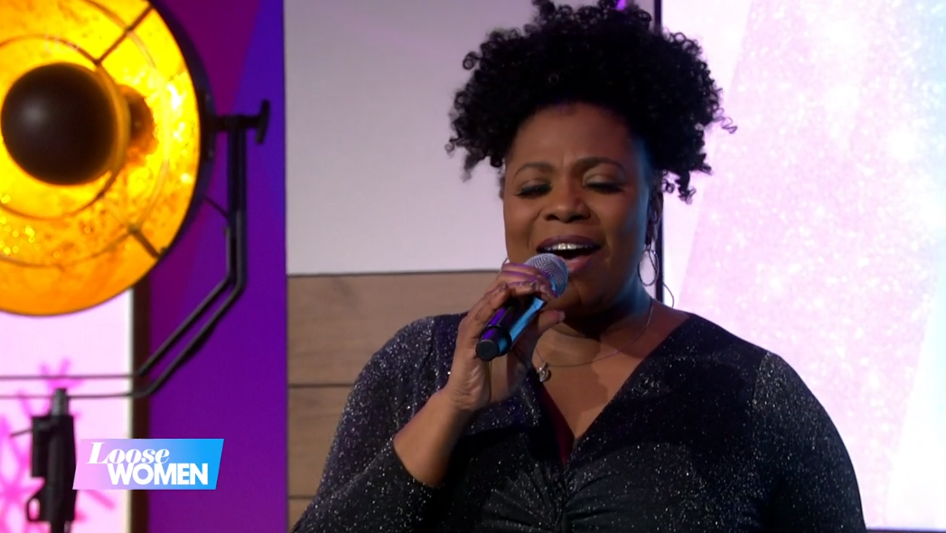 Brenda Edwards singing for Andrea McLean, who is leaving Loose Women