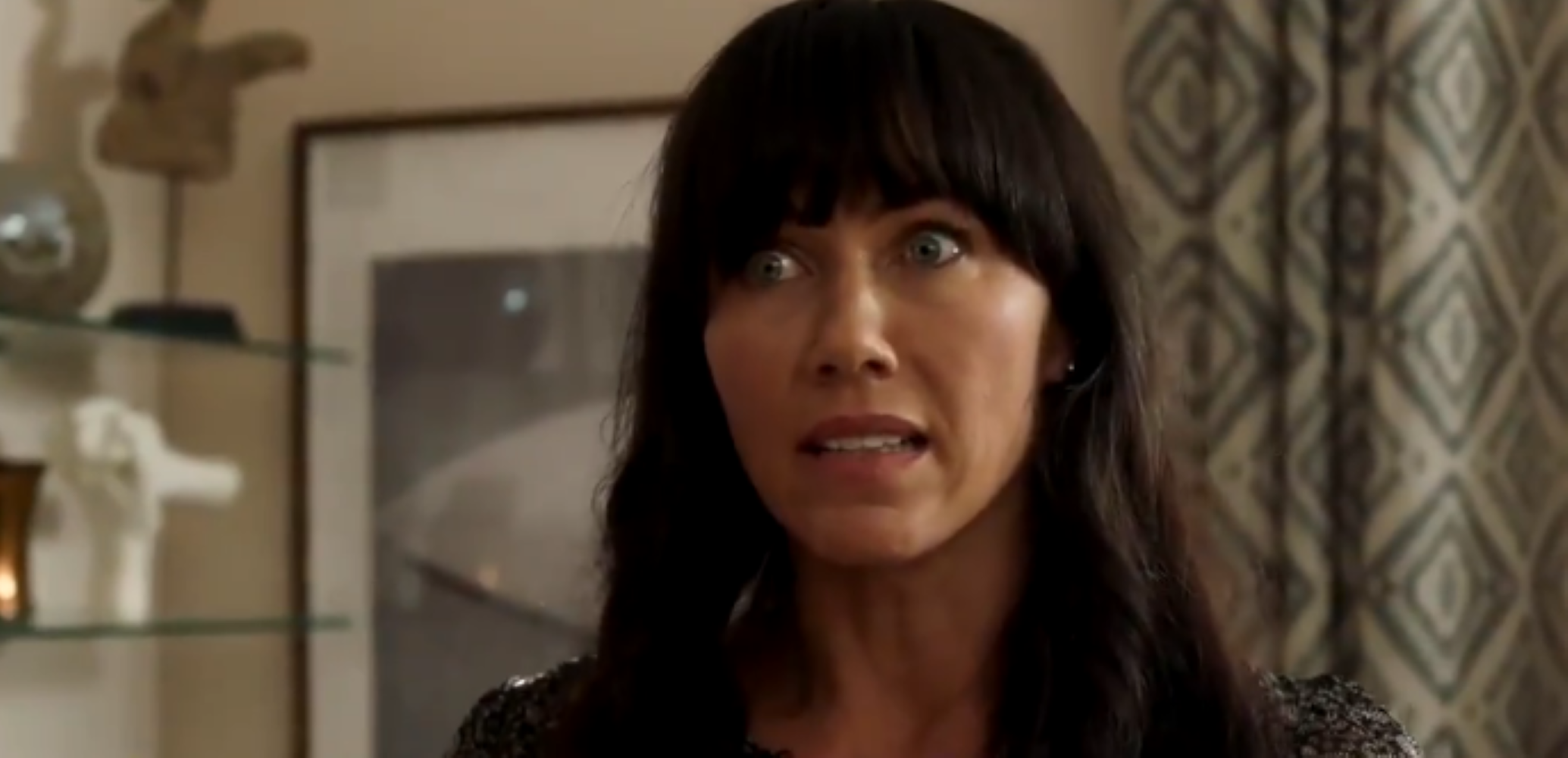 Faith was upset with Lev in the trailer in Casualty 