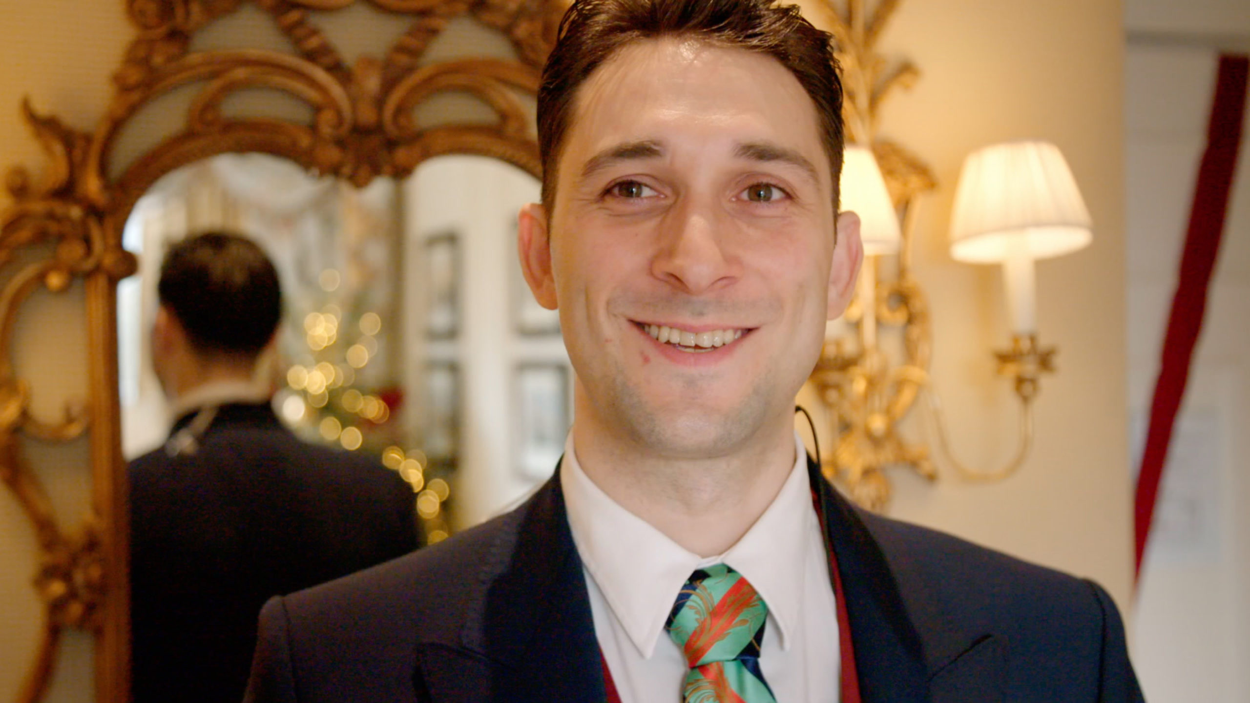 New butler Michael experiences his first Christmas at The Savoy hotel in London (Credit: ITV)