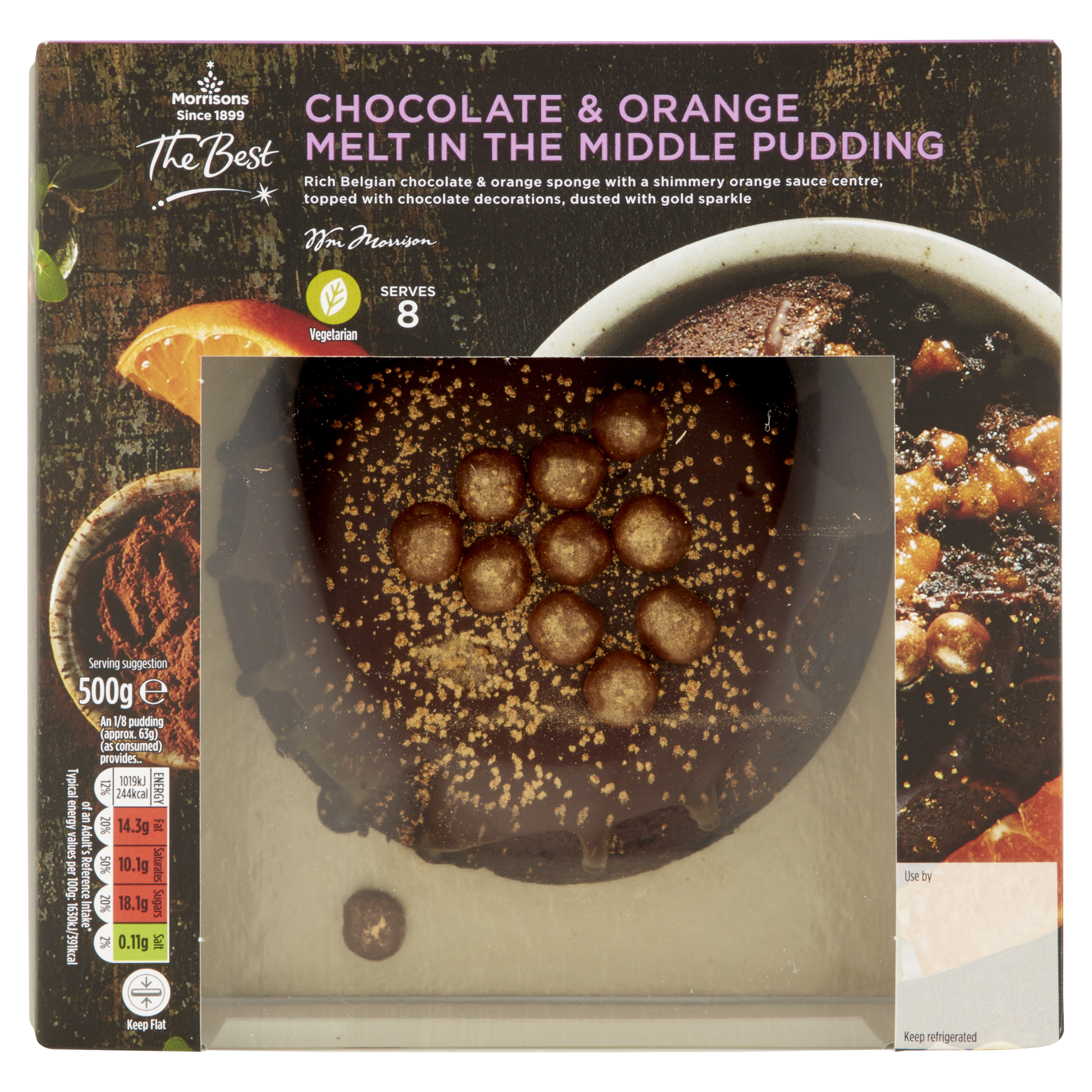 chocolate orange pudding from Morrisons