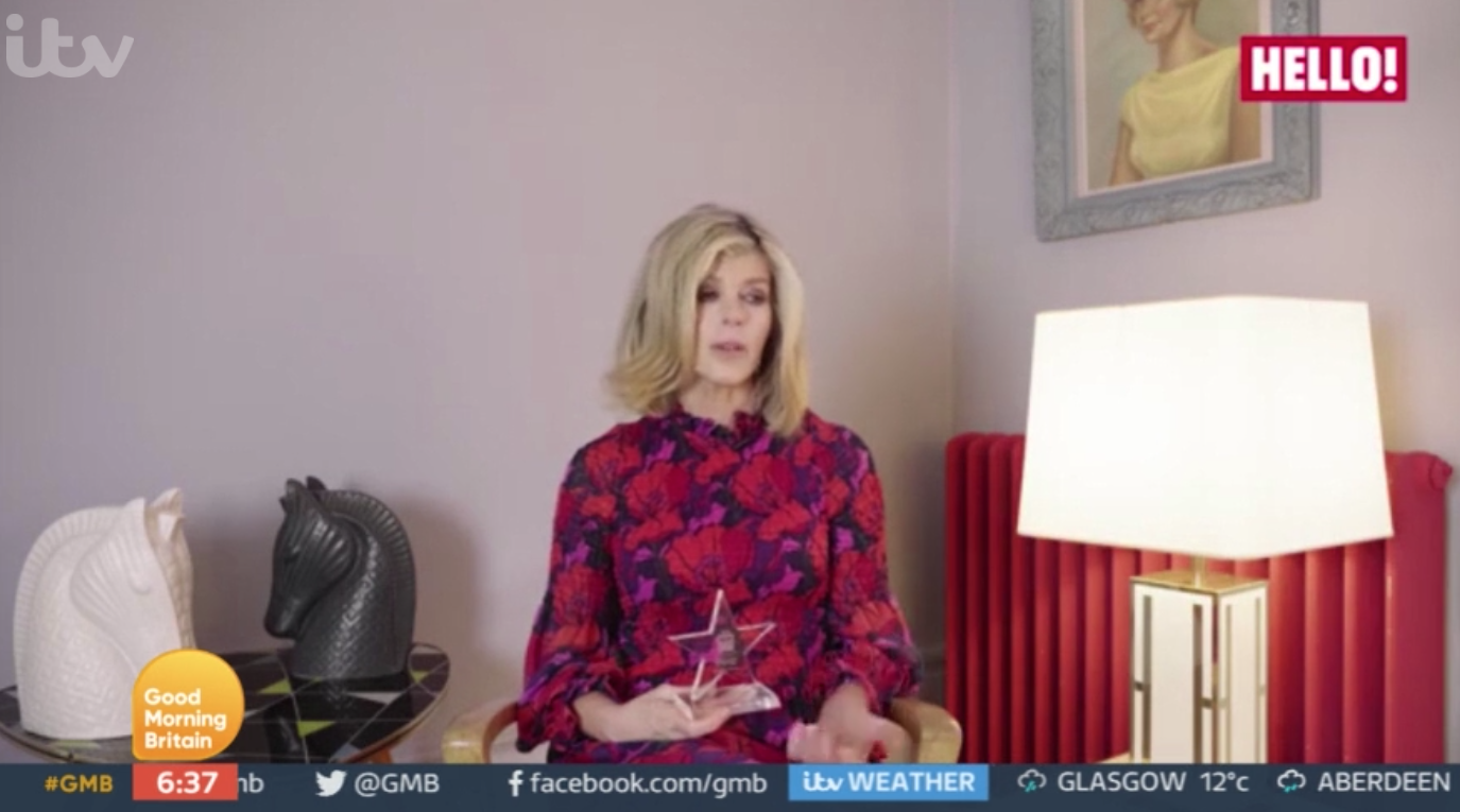 Kate Garraway accepts inspiration award for coping with her husband