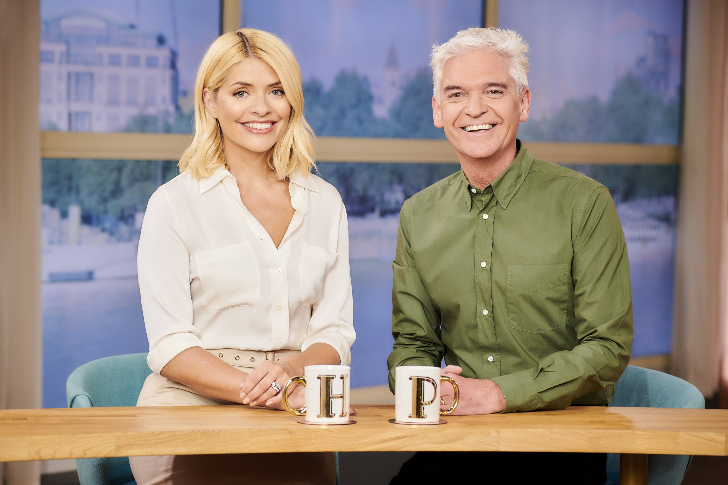 holly and Phil presenting this morning