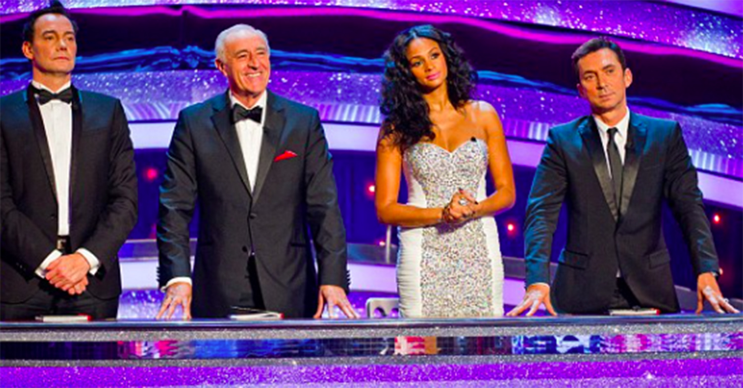 alesha with the strictly judges