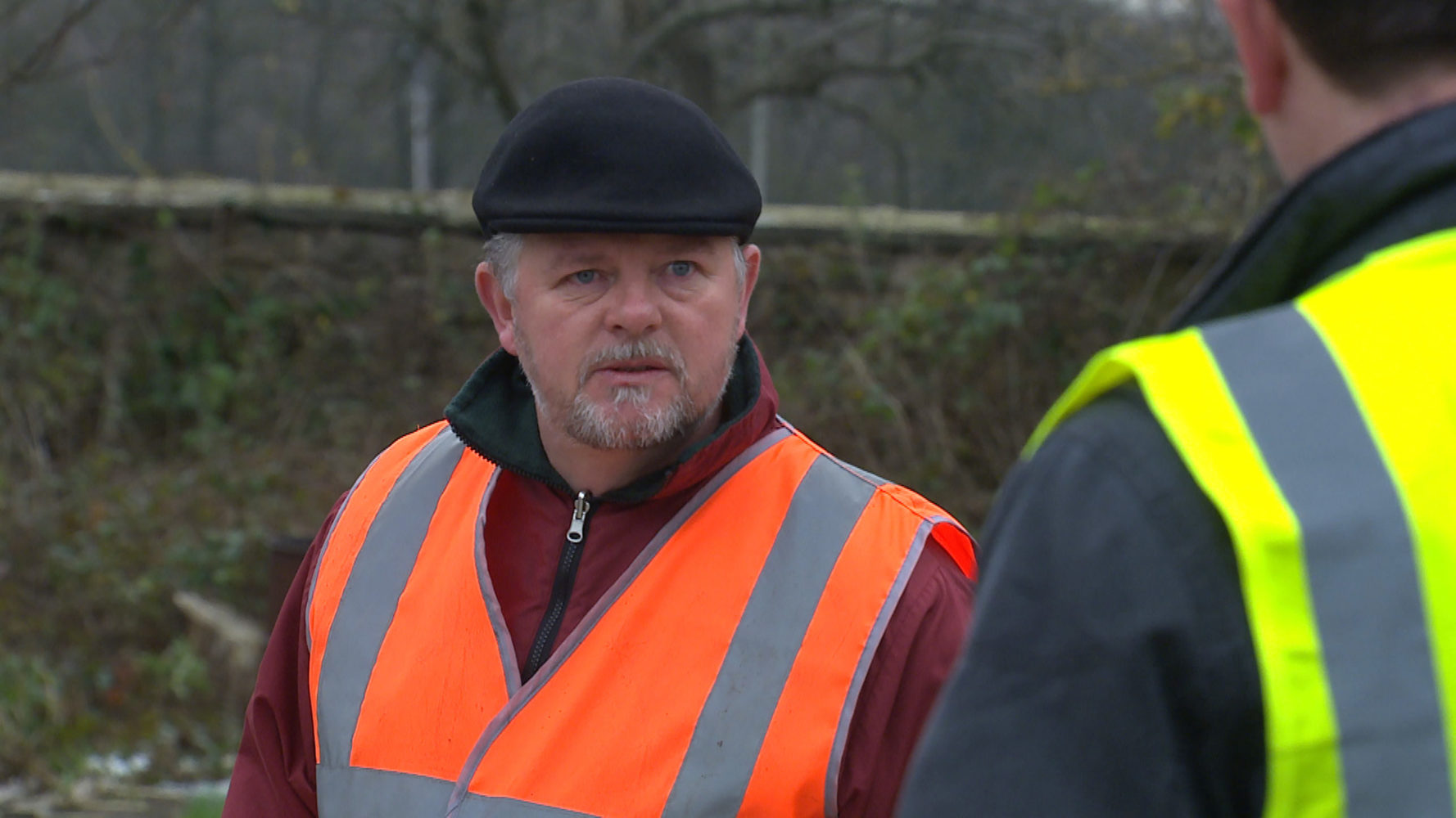 Connor [DANNY CUNNINGHAM] threatens Paul Ashdale [REECE DINSDALE].