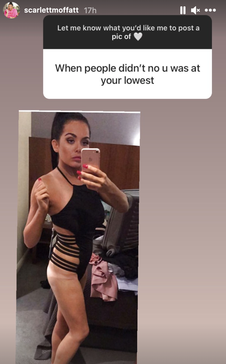 Scarlett admitted that her weight loss caused her unhappiness