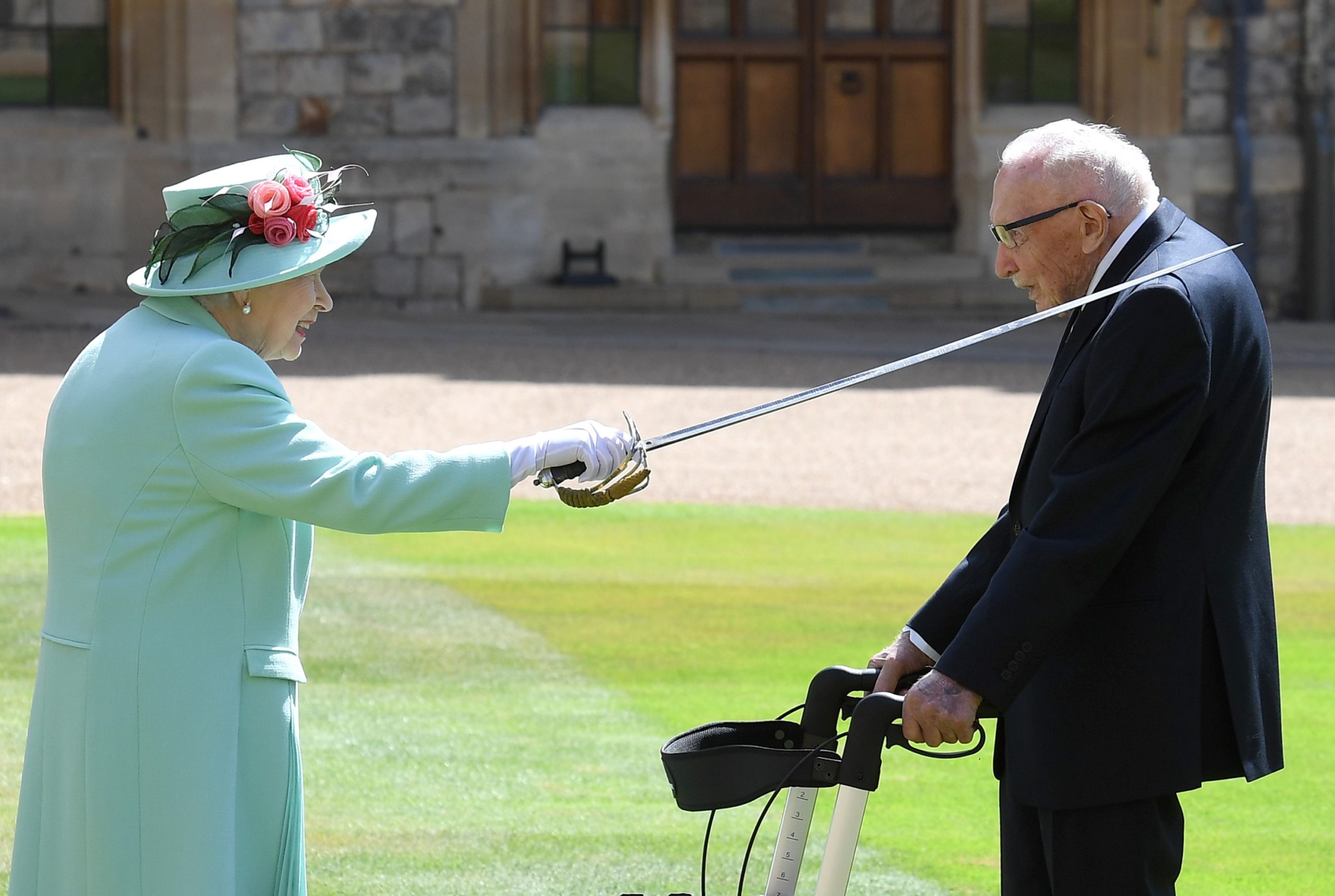 The Queen and Tom Moore
