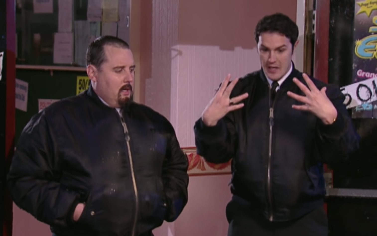 Paddy McGuinness and Peter Kay in Phoenix Nights