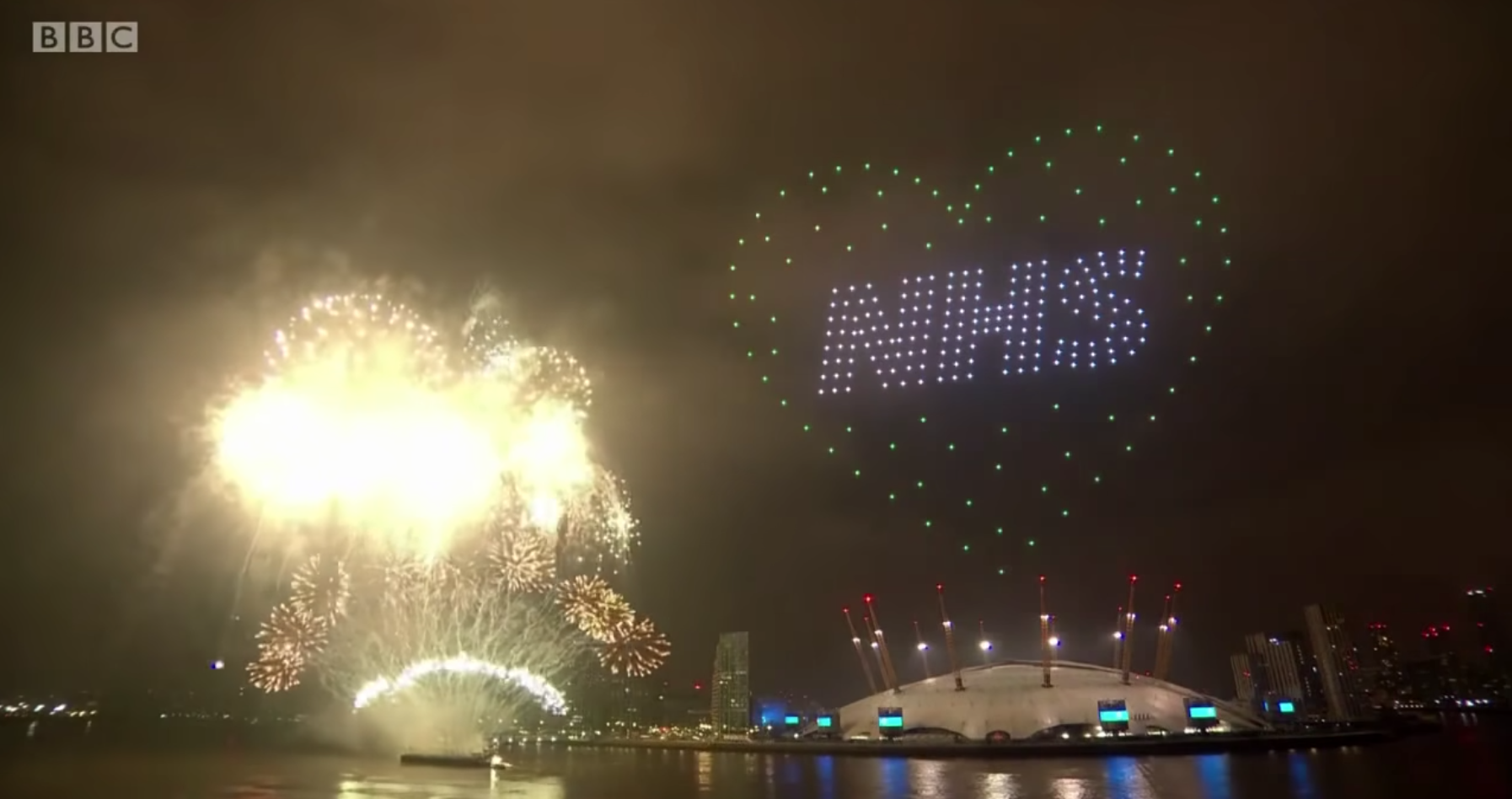 The BBC drew criticism for its overly political fireworks display