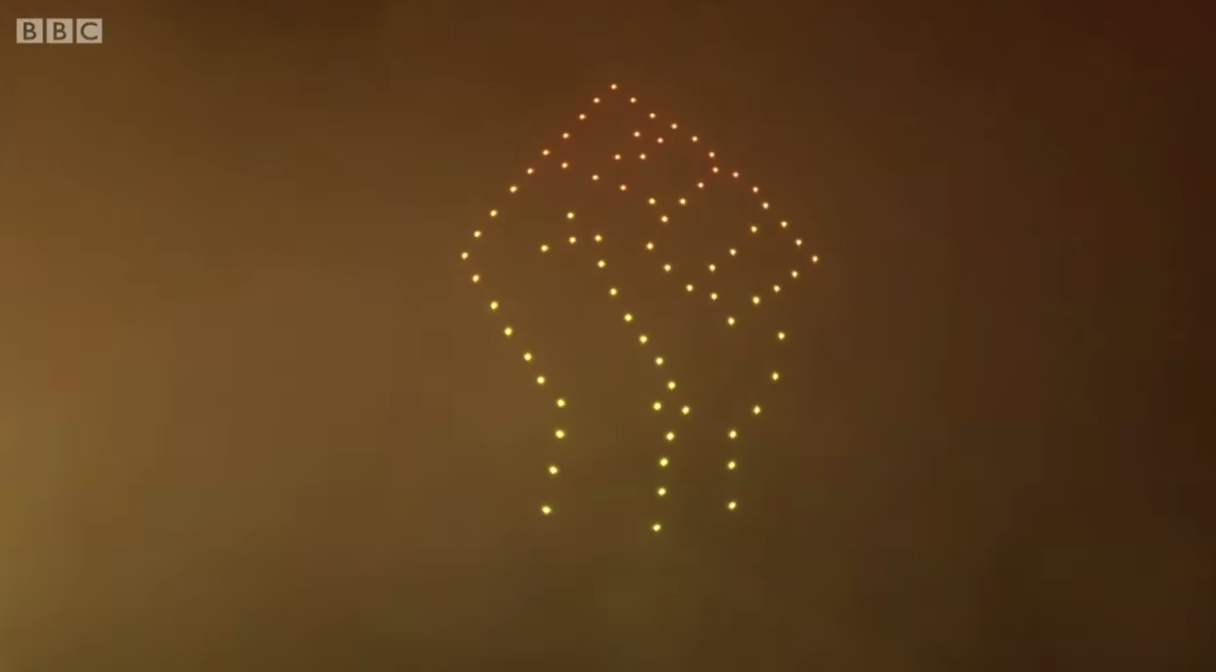 The BLM fist was shown during the BBC New Year's Eve fireworks display