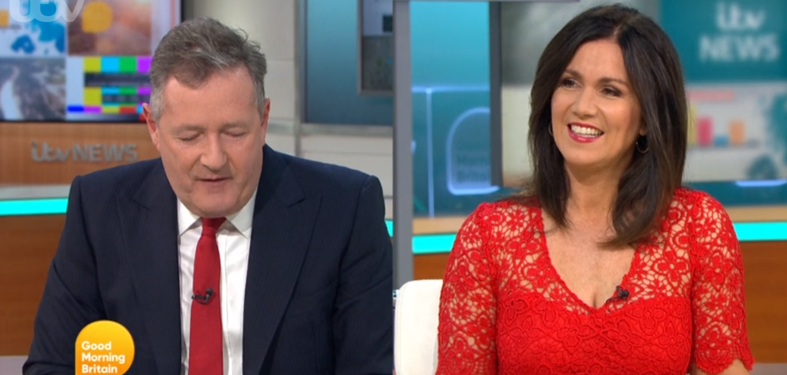 Piers Morgan and Susanna Reid on GMB