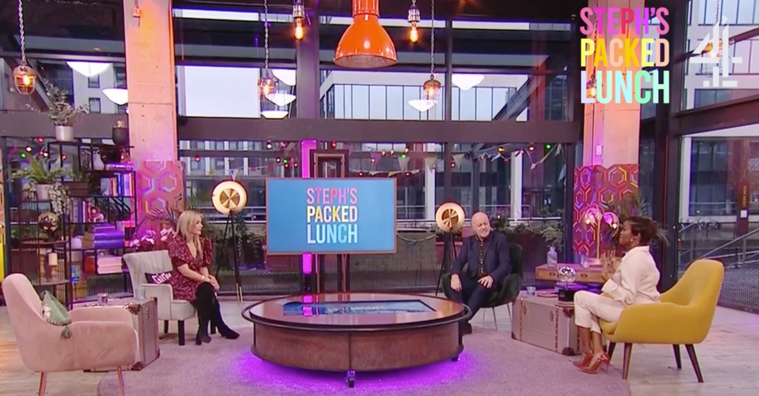 Oti Mabuse and Bill Bailey on Steph's Packed Lunch