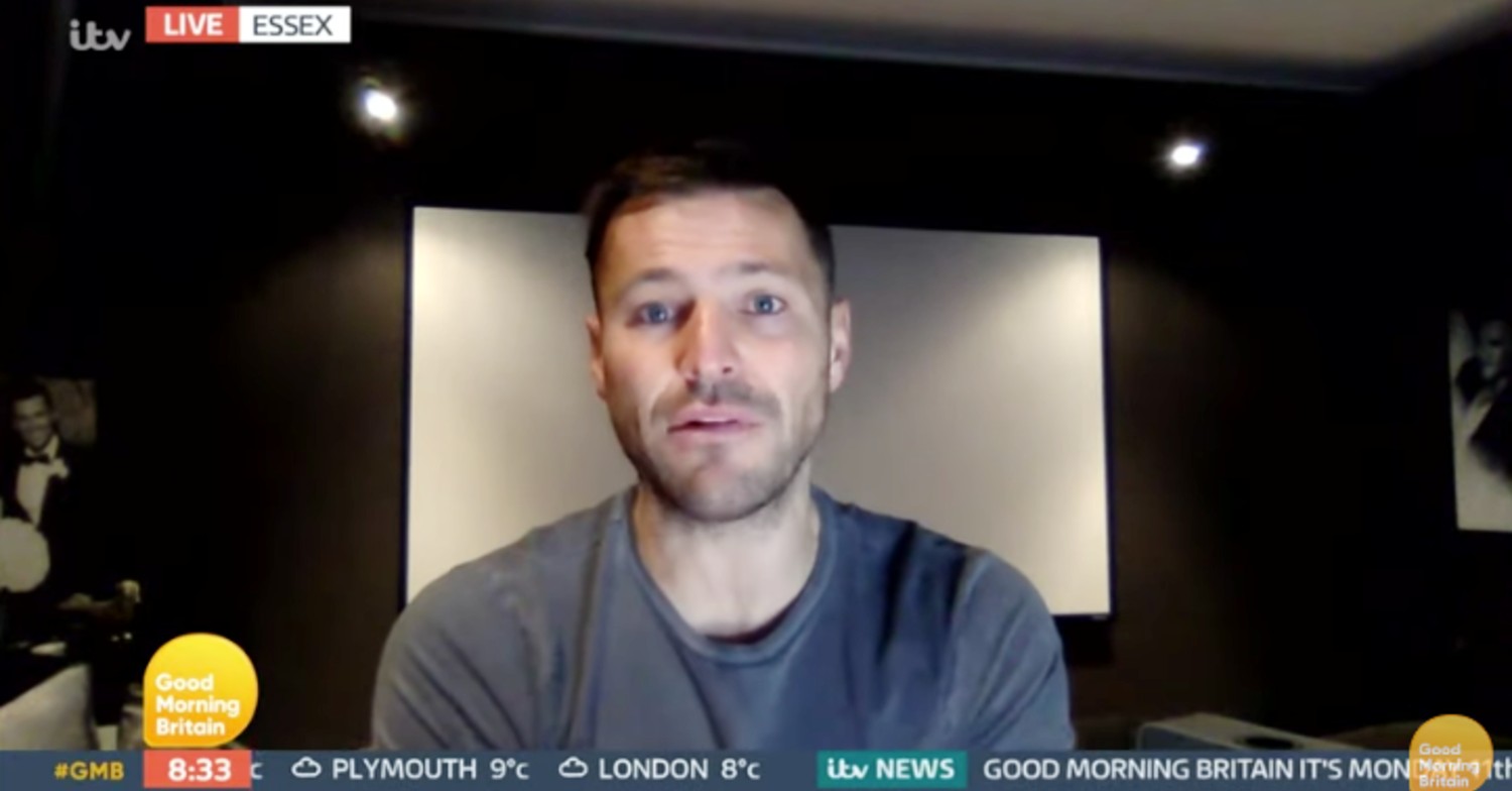 Mark Wright talking about his dad on Good Morning Britain