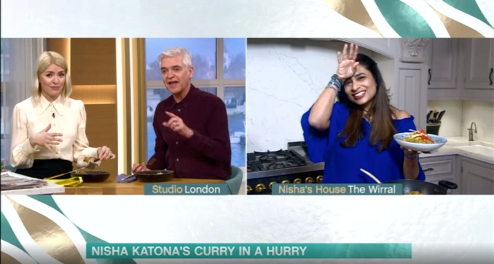 Nisha Katona with Holly and Phil on This Morning