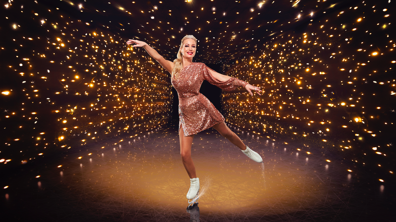 denise van outen's dancing on ice press shot