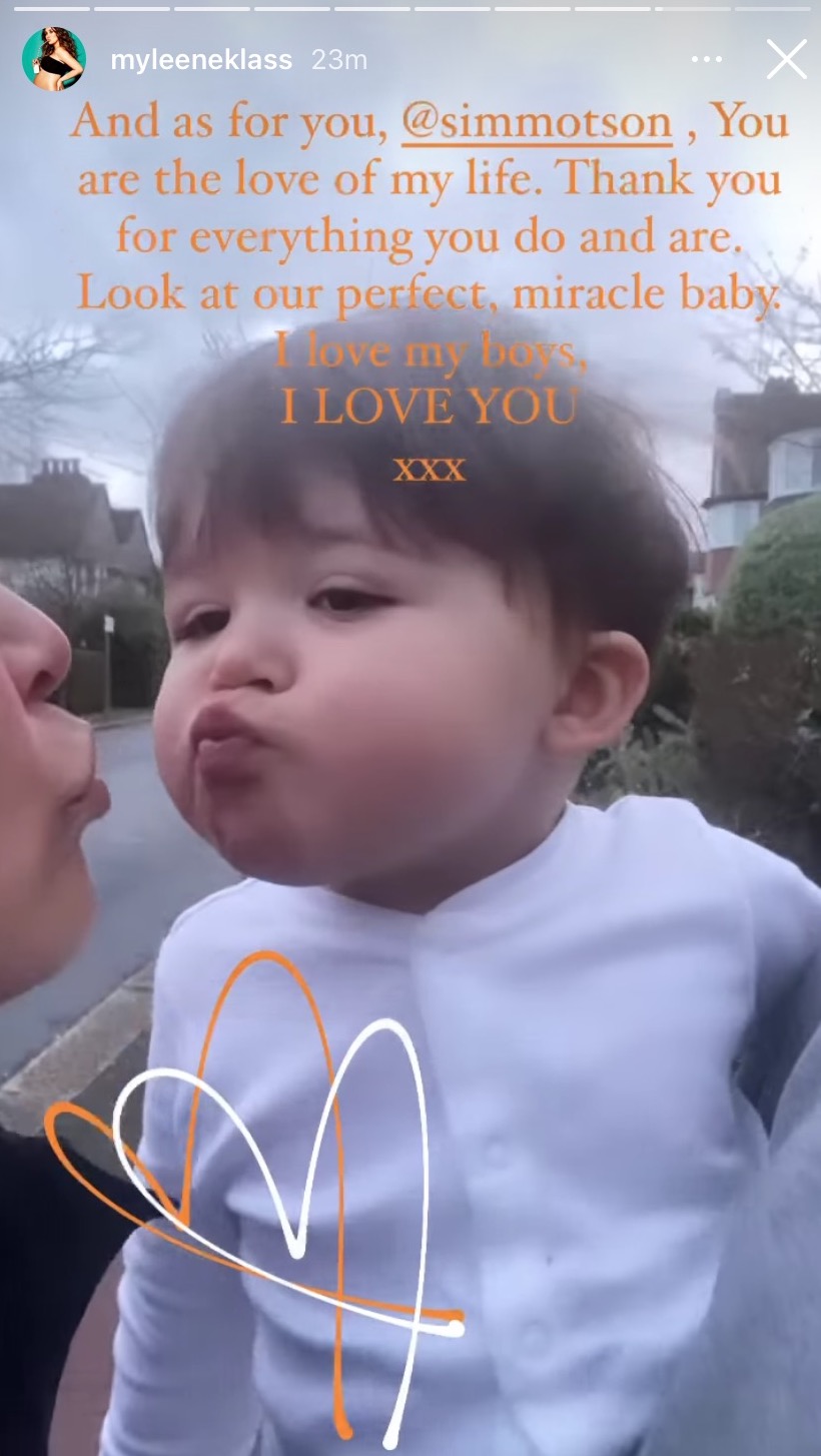 apollo myleene klass's baby