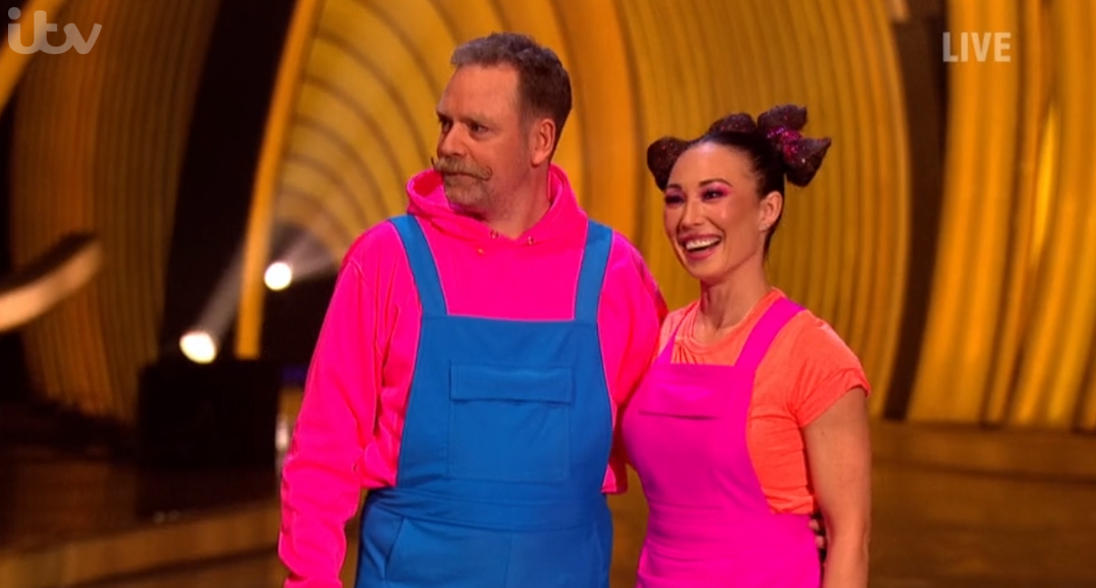 Rufus Hound and partner Robin on Dancing on Ice