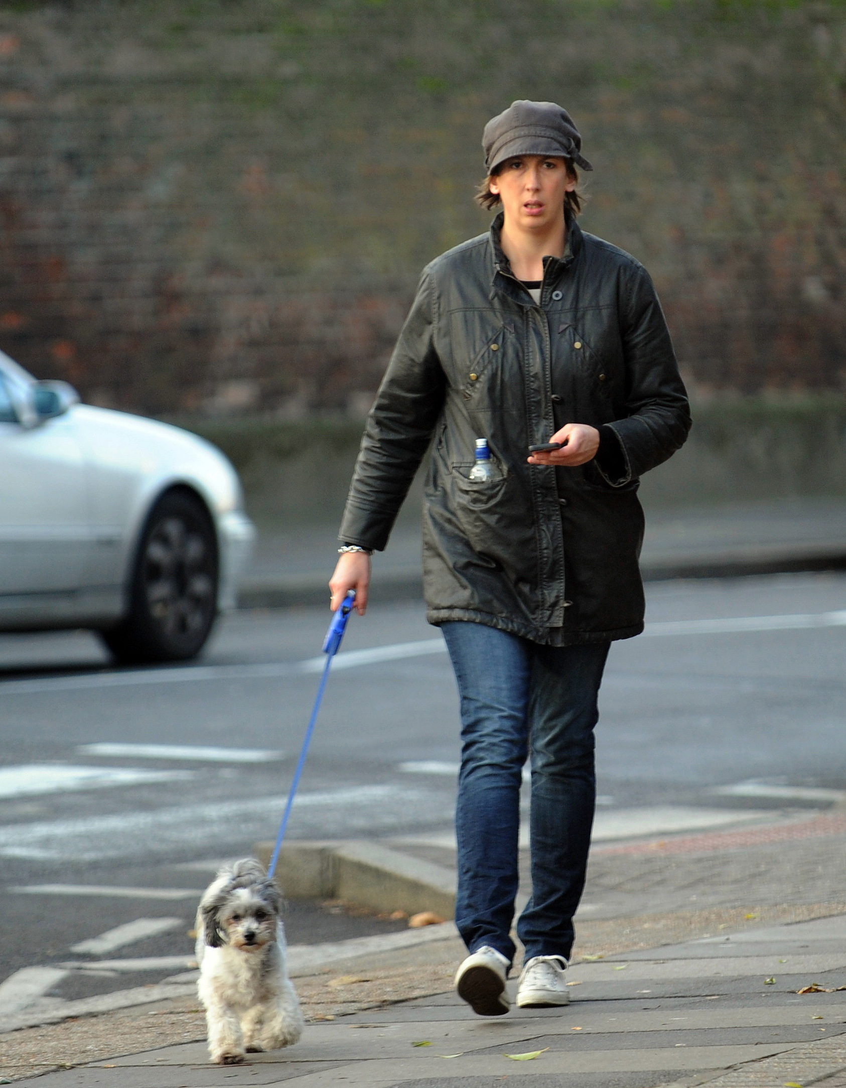 Miranda Hart and her dog Peggy