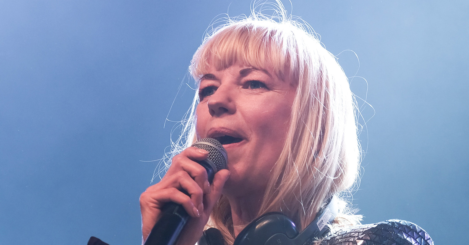 sara cox on stage as a dj