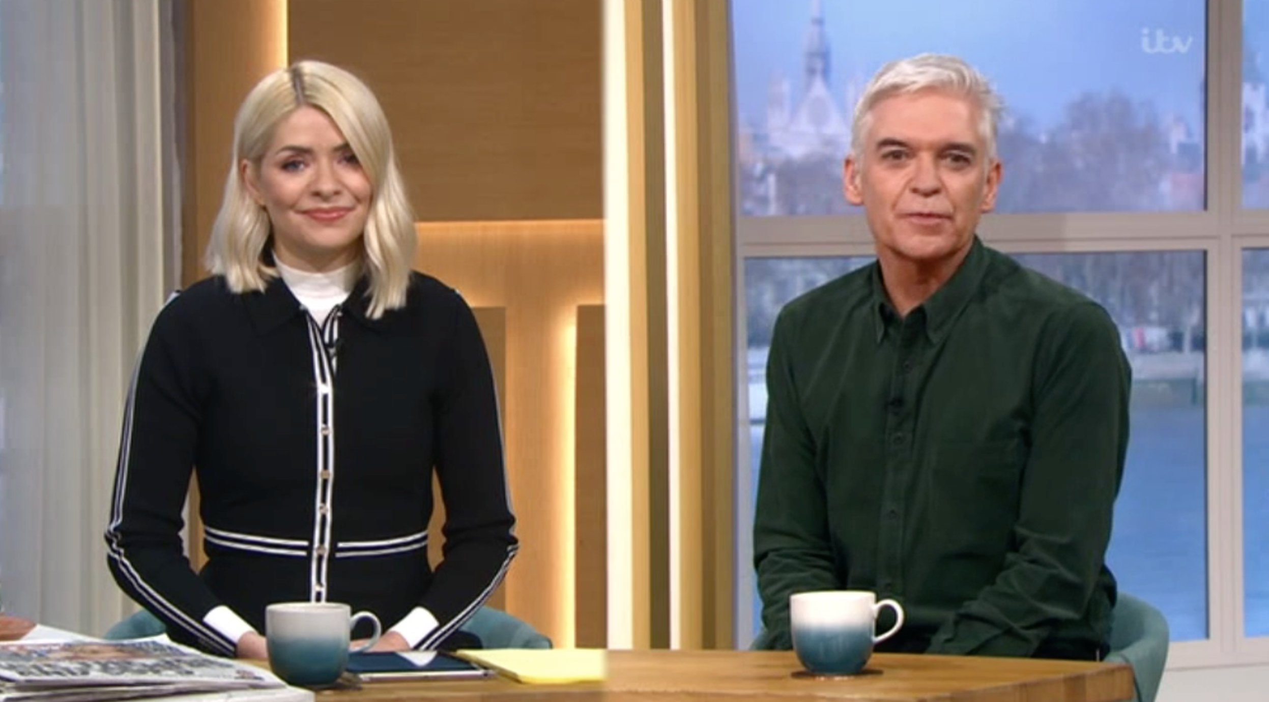 holly and Phil presenting this morning