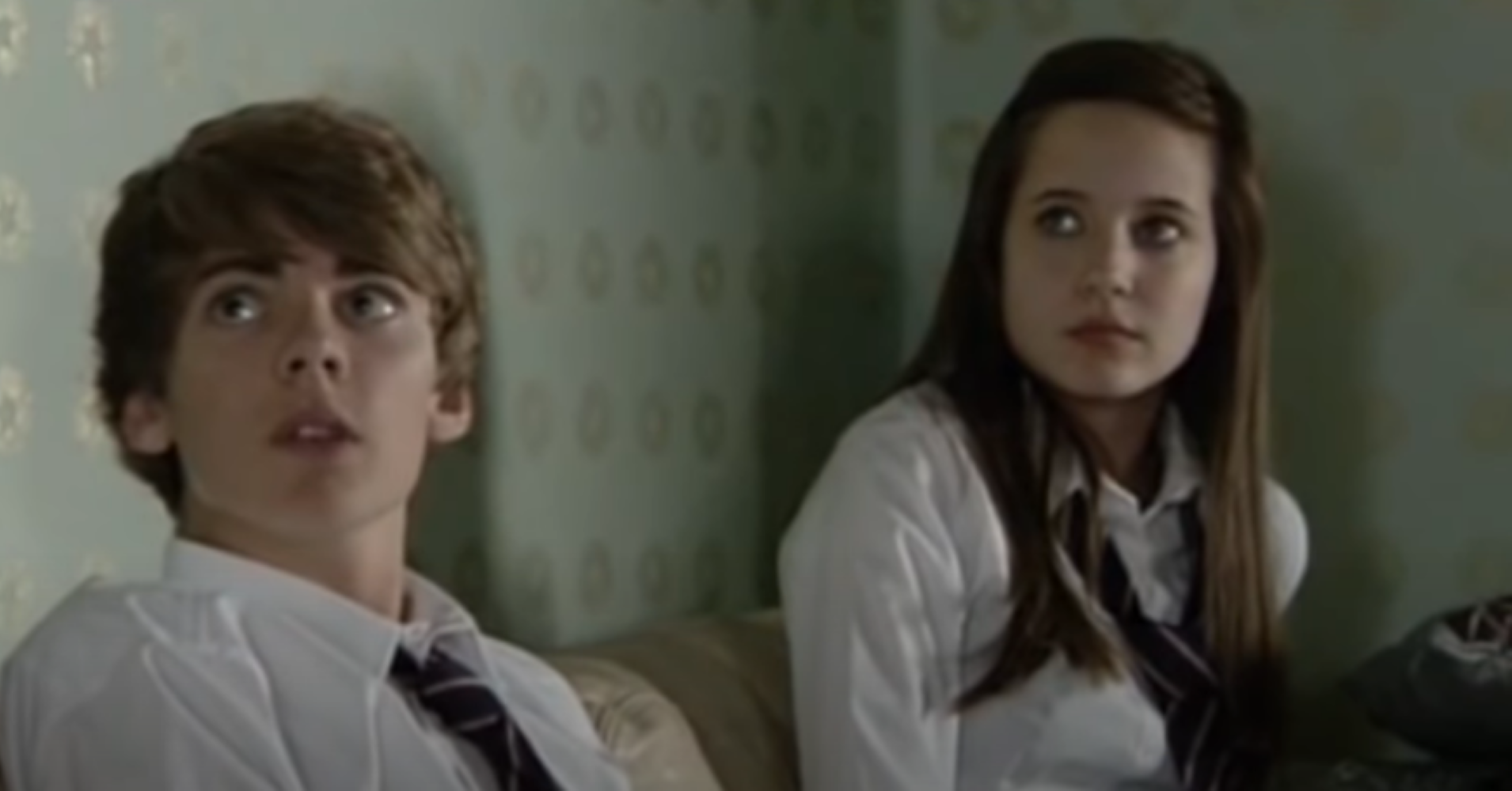 Peter Beale and Lauren Branning looking shocked 