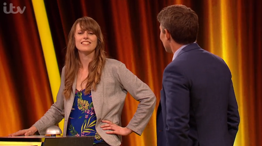 Contestant Georgie and presenter Ben Shephard