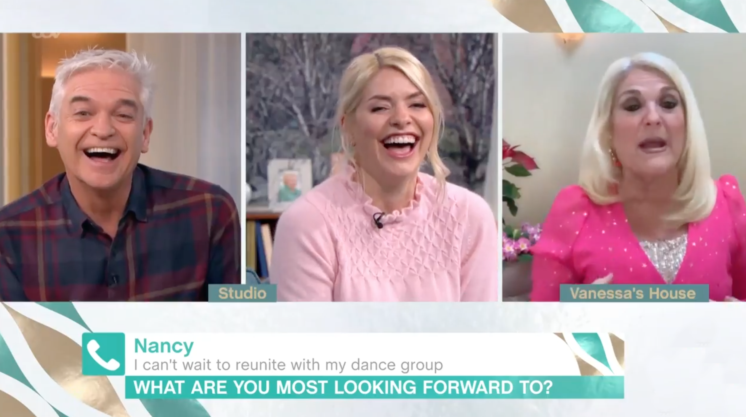 holly laughing on this morning