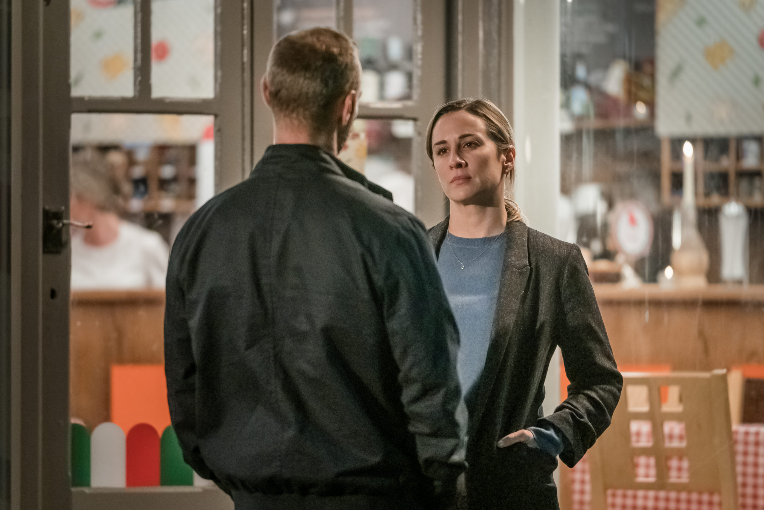 Lisa Armstrong is at a low ebb during series two of The Bay (Credit: ITV1)