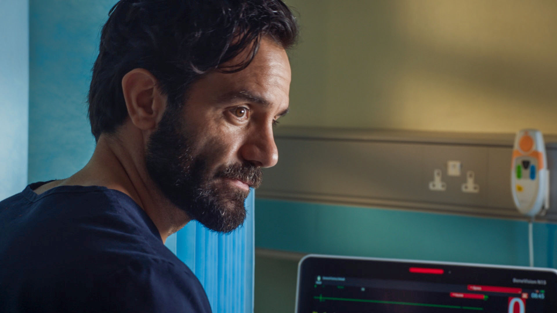 Ramin Karimloo as he appears on Holby City