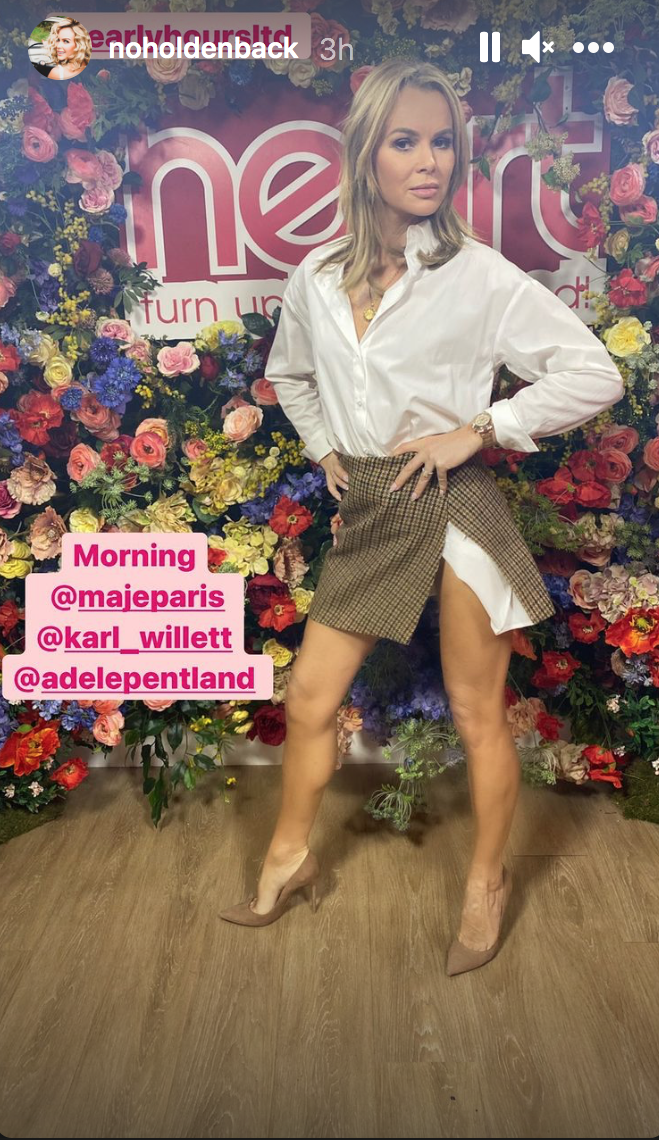 Amanda Holden at work at heart