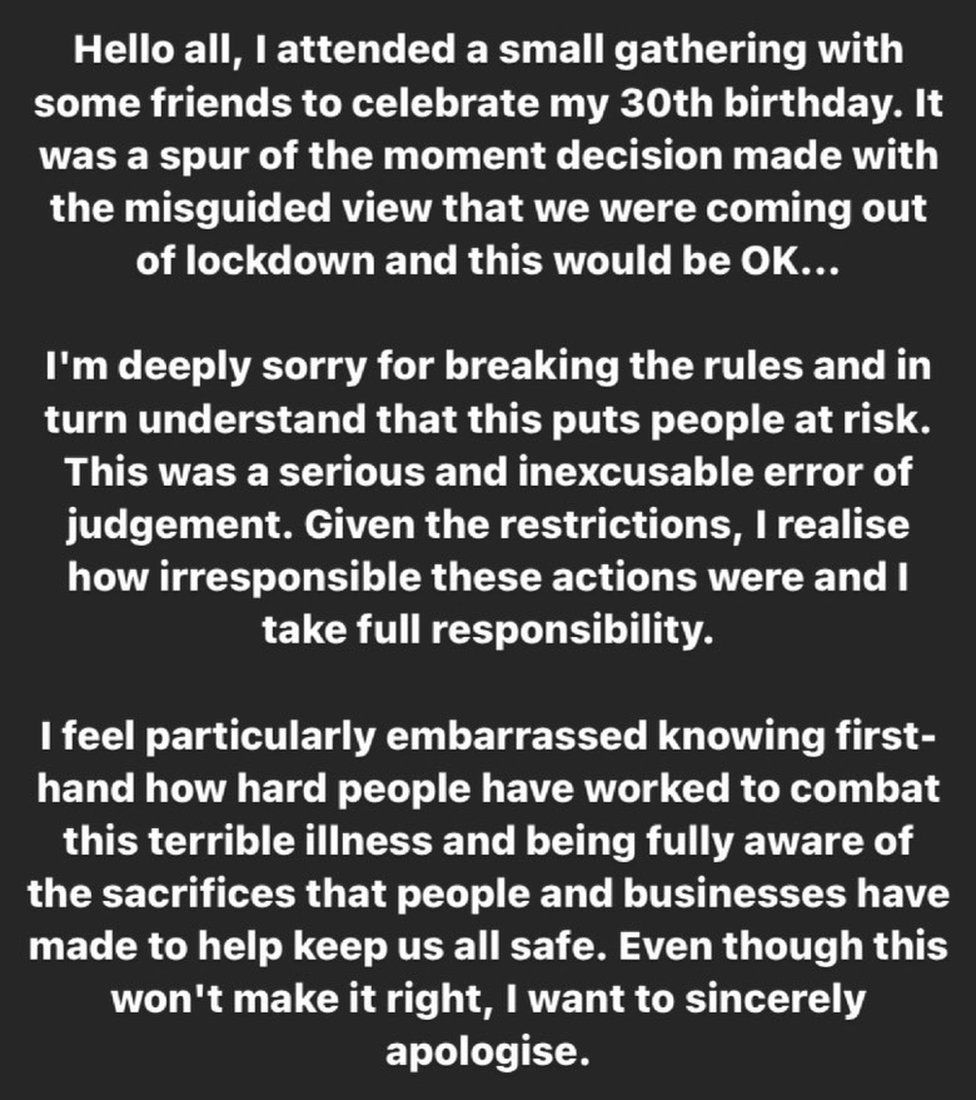 Rita Ora lockdown party