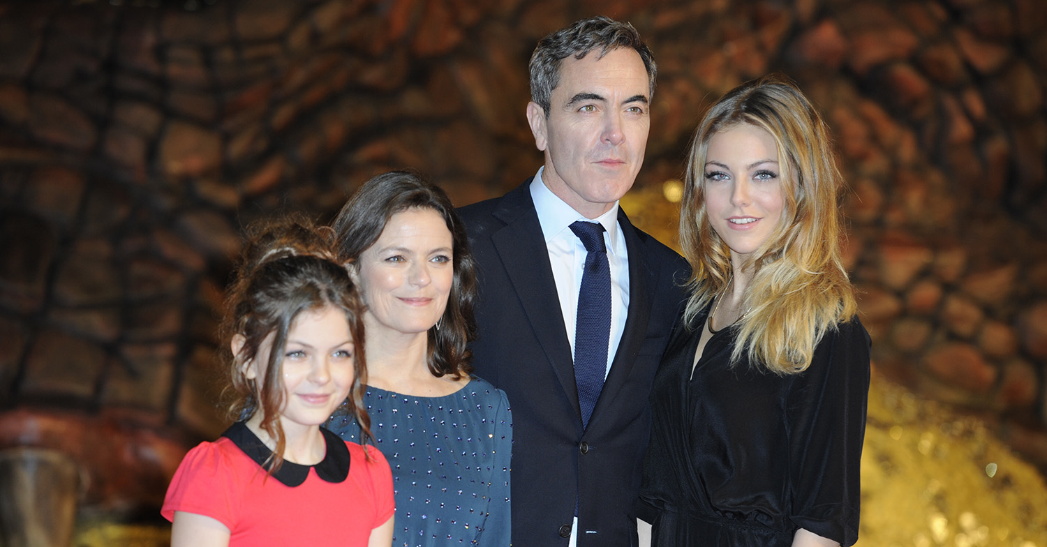 James Nesbitt with ex wife and kids