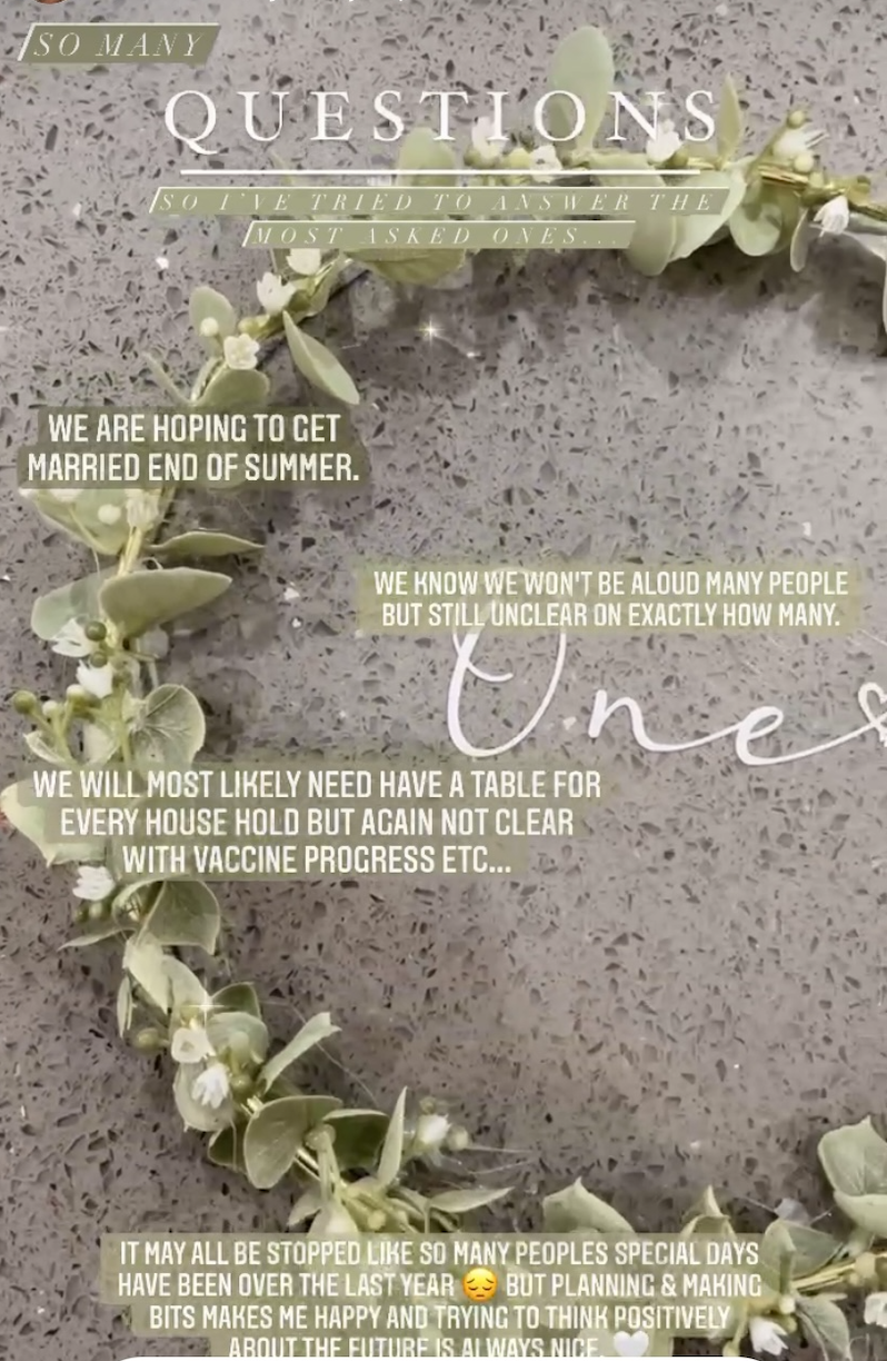 Stacey Solomon talking about her wedding