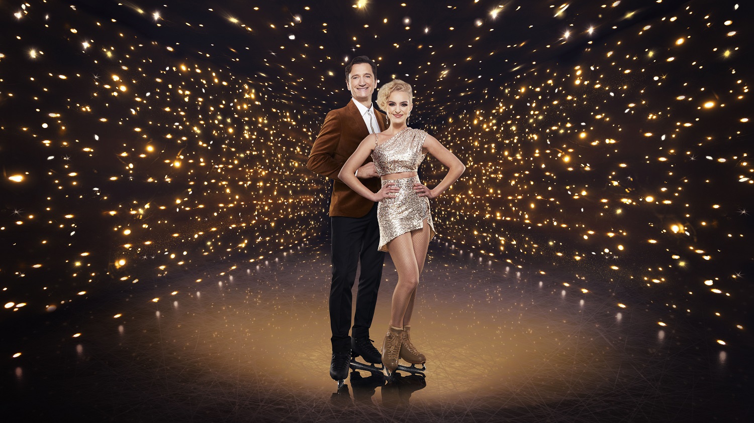 Skier Graham Bell and dancing on ice pro Karina Manta