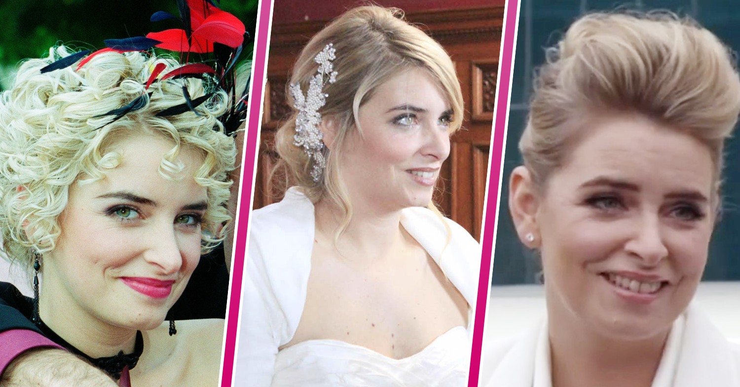 Emmerdale's Charity Dingle in three different weddings comp image