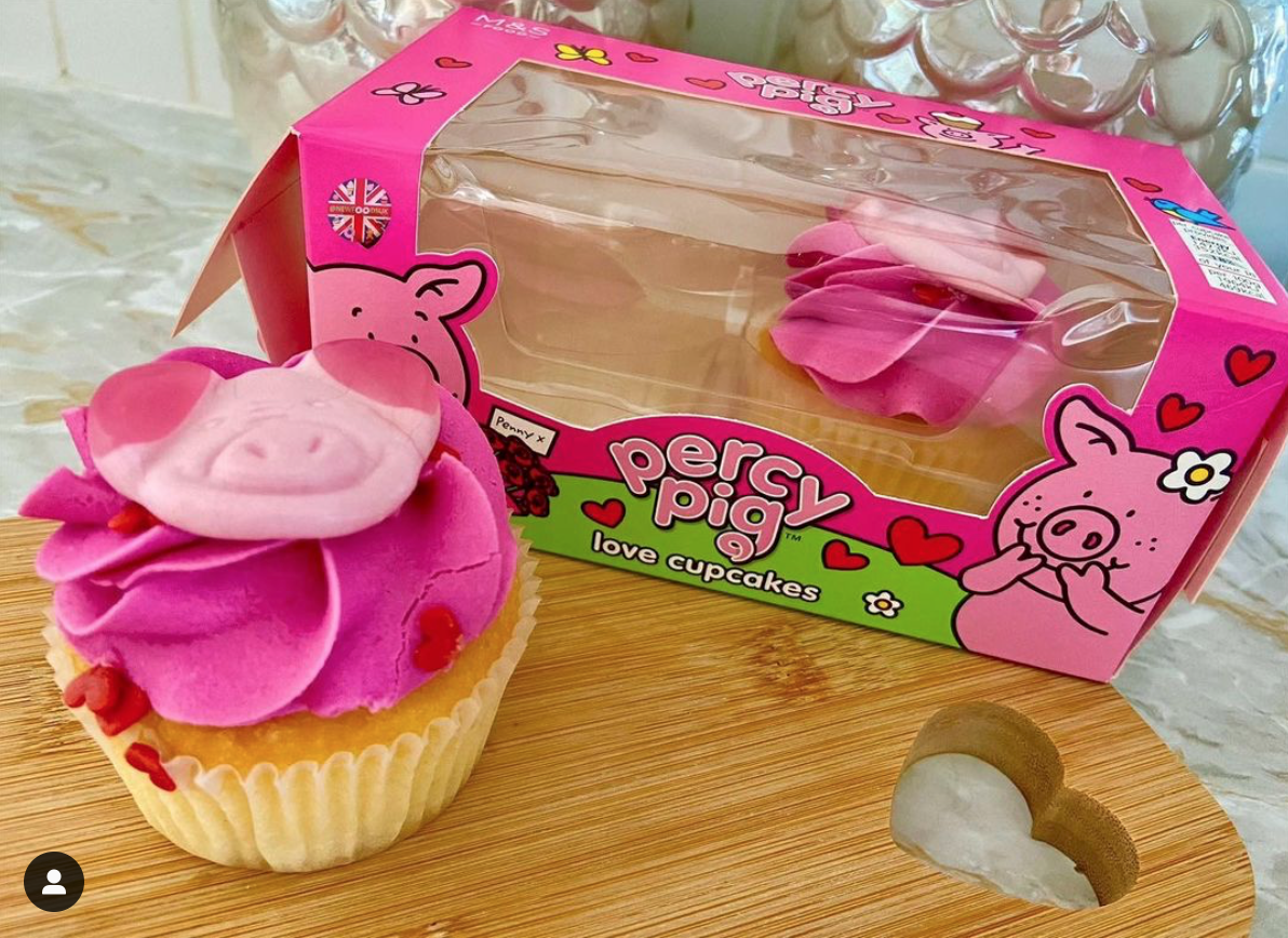 Percy pig cupcakes